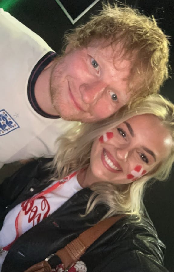 Louise Madsen mødte Ed Sheeran til EM-braget.