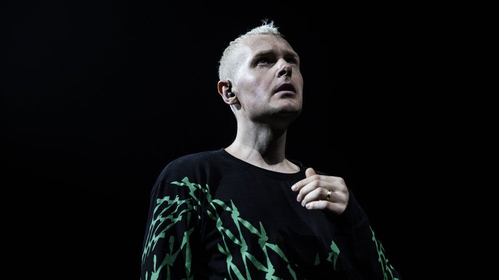 Niels Brandt er forsanger for det danske band The Minds of 99, som fredag gav koncert i Parken i København. Billedet her er fra sidste gang The Minds of 99 spillede i Parken lørdag den 11. september 2021.