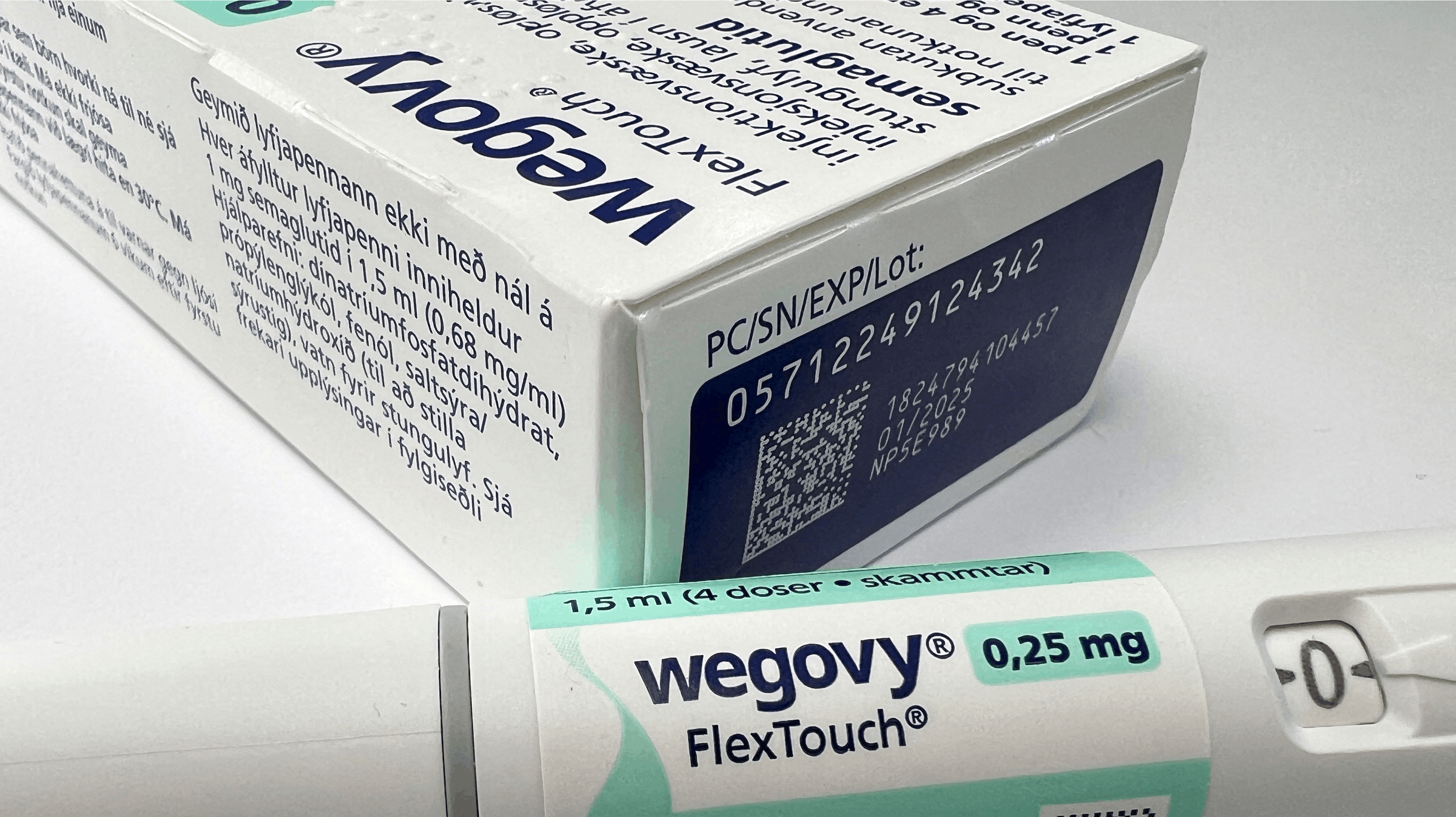 FILE PHOTO: A 0.25 mg injection pen of Novo Nordisk's weight-loss drug Wegovy is shown in this photo illustration in Oslo, Norway, September 1, 2023. REUTERS/Victoria Klesty/Illustration/File Photo