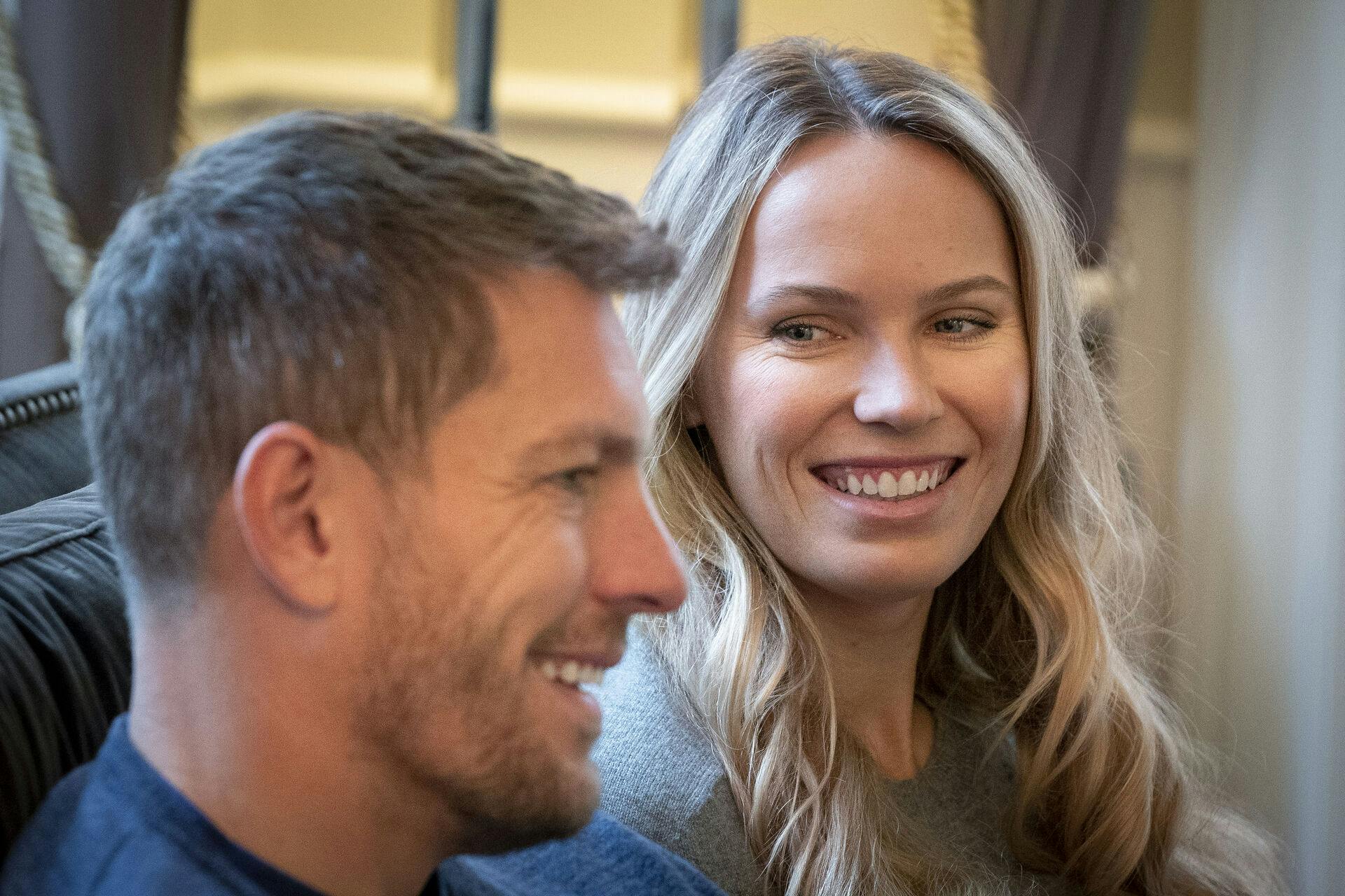 Caroline Wozniacki og David Lee.