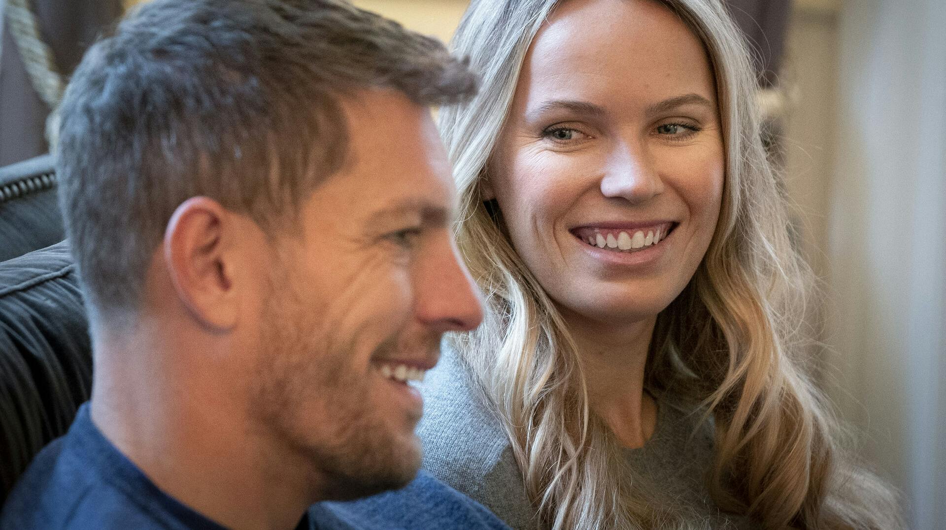 Caroline Wozniacki og David Lee.