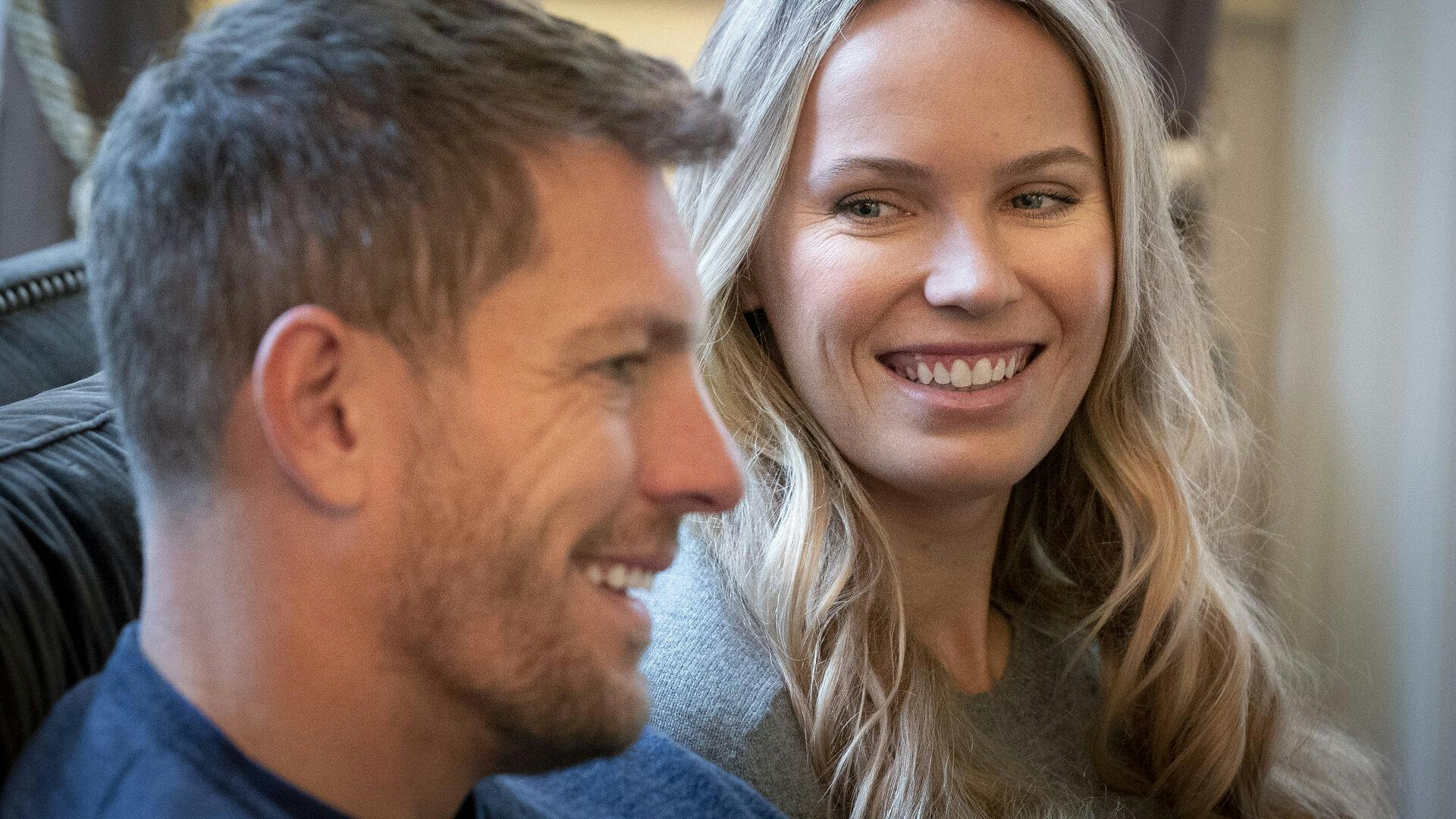 Caroline Wozniacki og David Lee.