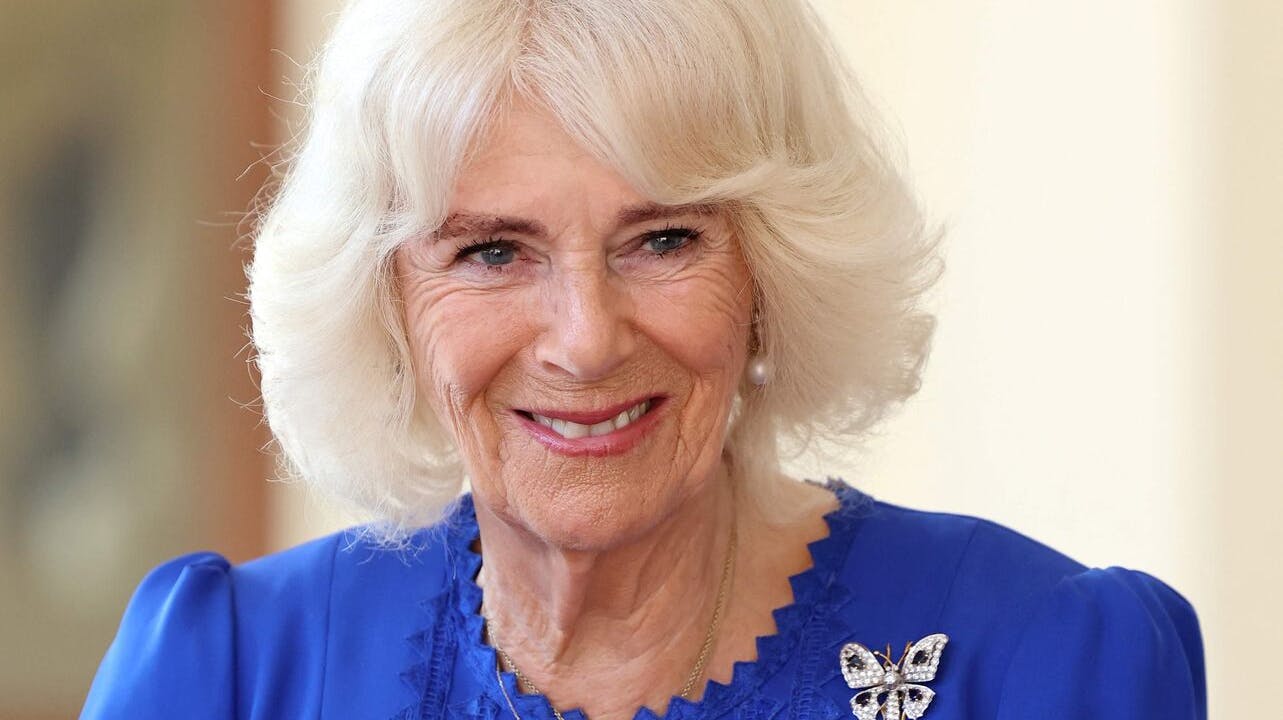 Britain's Queen Camilla smiles after she formally bid farewell to Japan's Emperor Naruhito and Empress Masako at Buckingham Palace in London on June 27, 2024 on the final day of their three-day State Visit to Britain. (Photo by Chris Jackson / POOL / AFP)