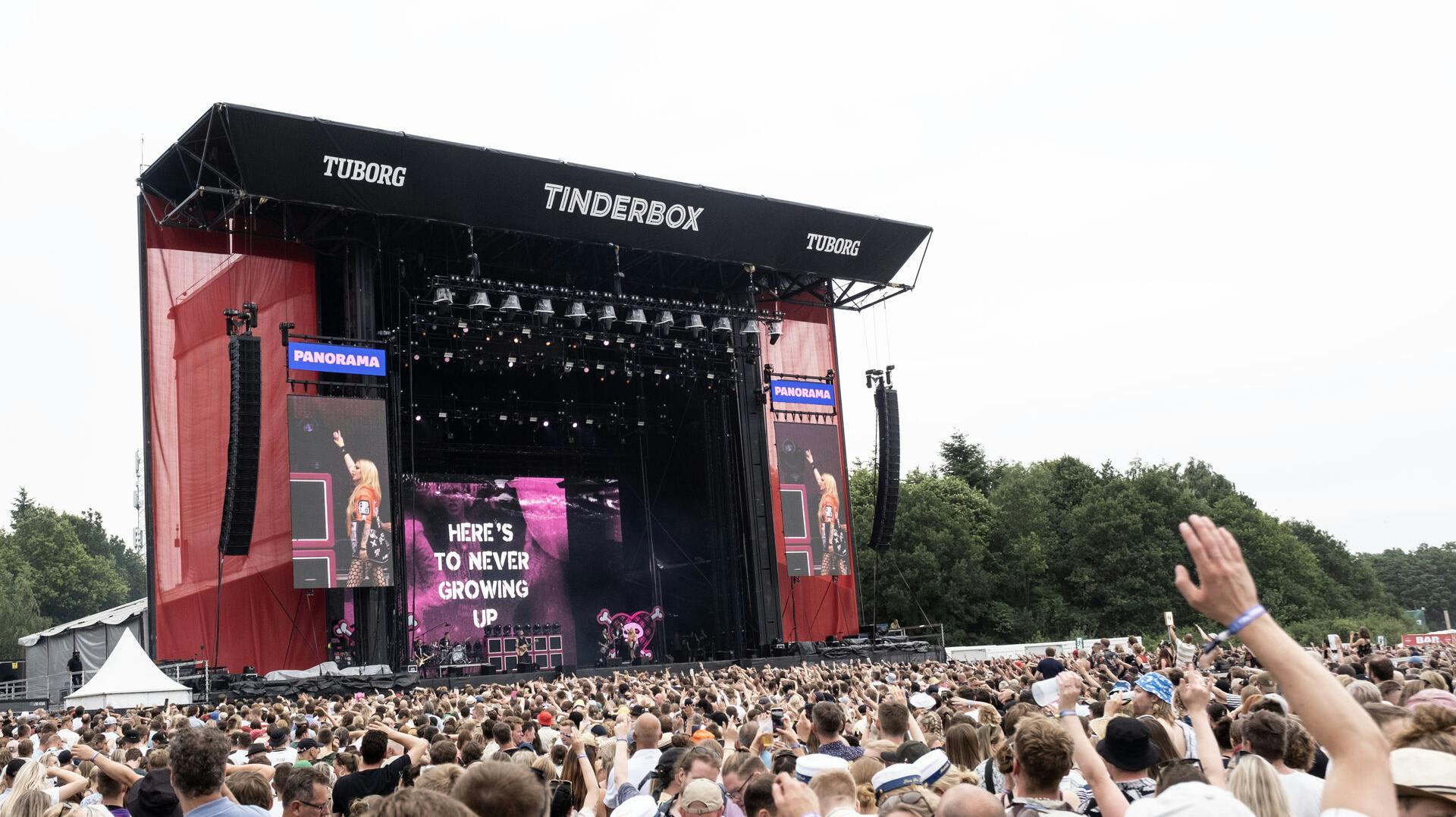 Avril Lavigne spiller på Panorama på Tinderbox torsdag den 27. juni 2024. (Foto: Helle Arensbak/Ritzau Scanpix)