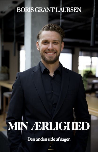 Sådan ser forsiden af bogen ud, som Boris Laursen selv har udgivet - og nu sendt ud før tid.