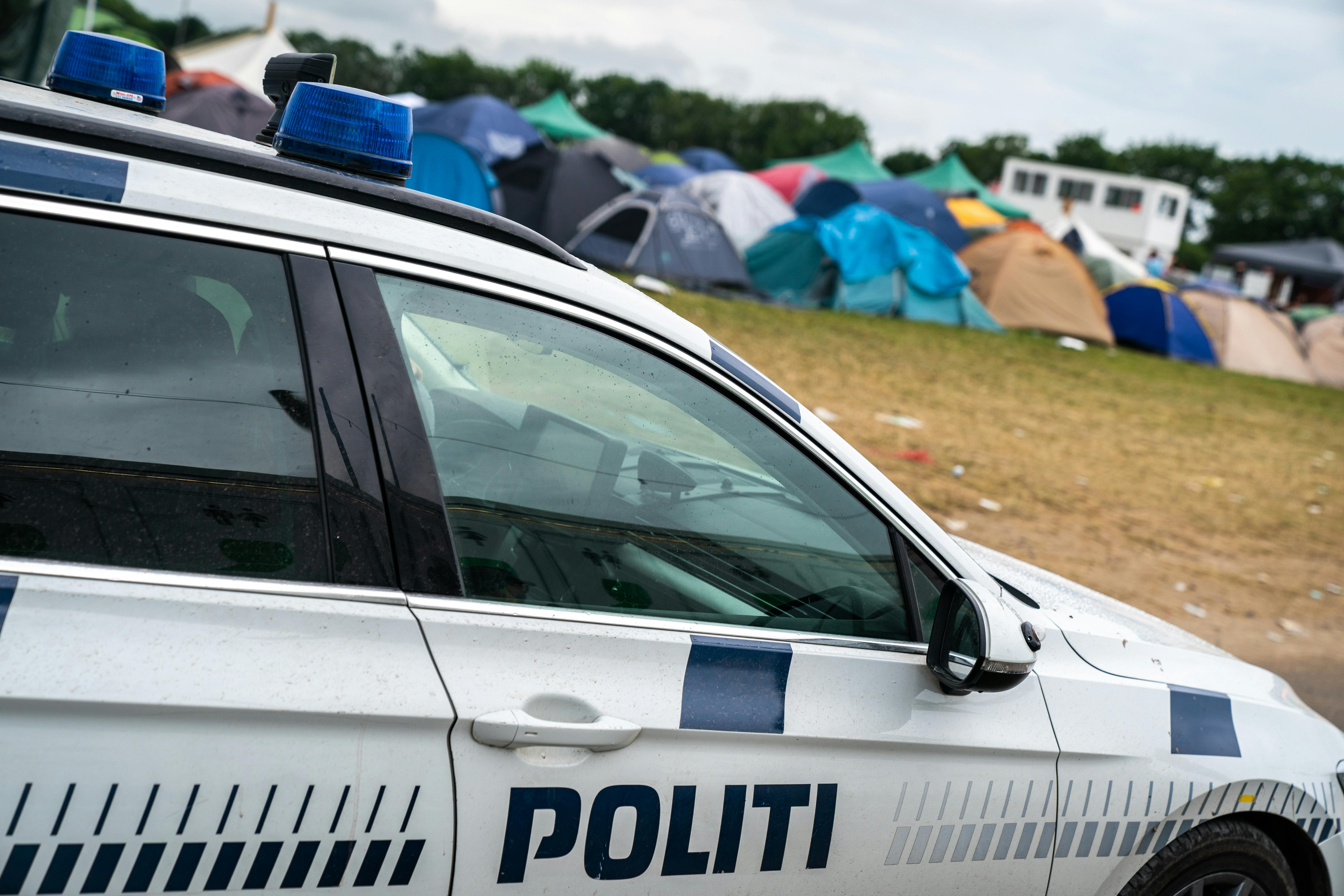 Politiet er til stede 24 timer i døgnet på Roskilde Festival. 