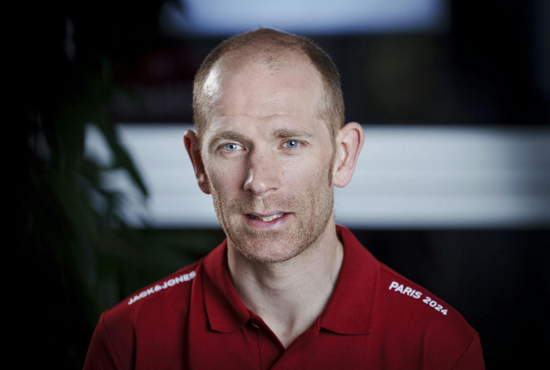 Cykelrytter Michael Mørkøv under mediedag med OL og PL atleterne på Experimentarium i Hellerup, torsdag den 21. december 2023.. (Foto: Liselotte Sabroe/Ritzau Scanpix)