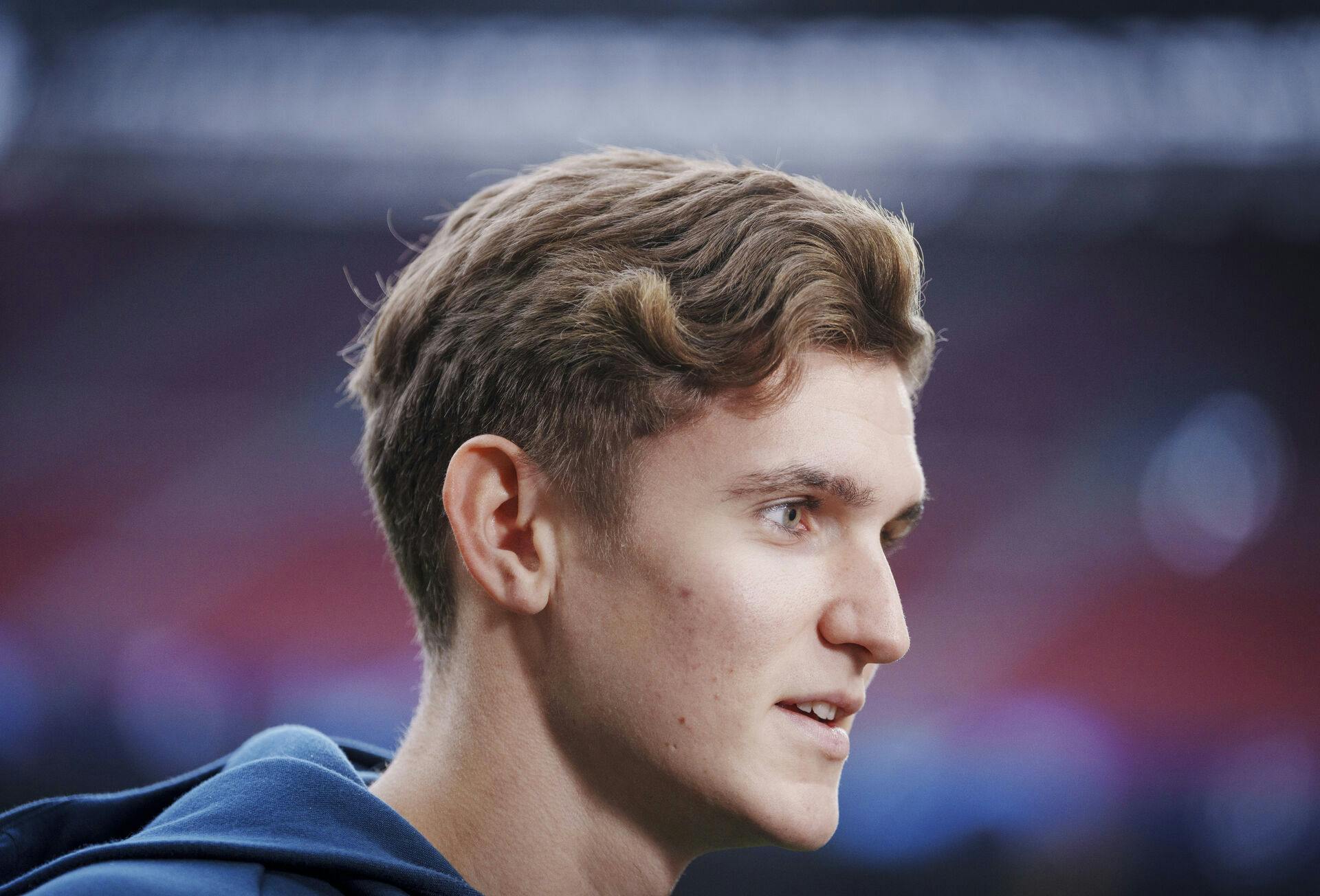 Elias Jelert under FC København mixed zone og pressemøde mandag den 11. december 2023. FC København møder tirsdag tyrkiske Galatasaray i Champions League