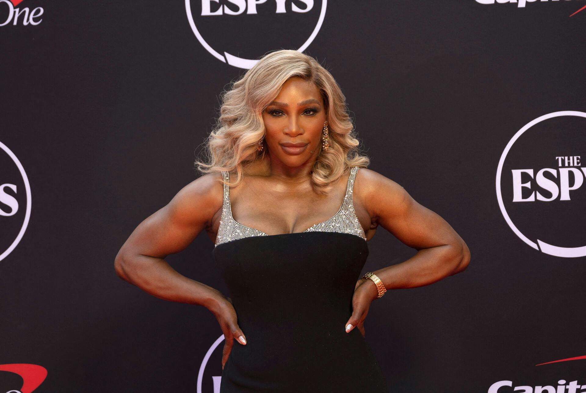 Serena Williams til ESPY Awards i L.A. 11. juli. Måneden før var hun i Billund.