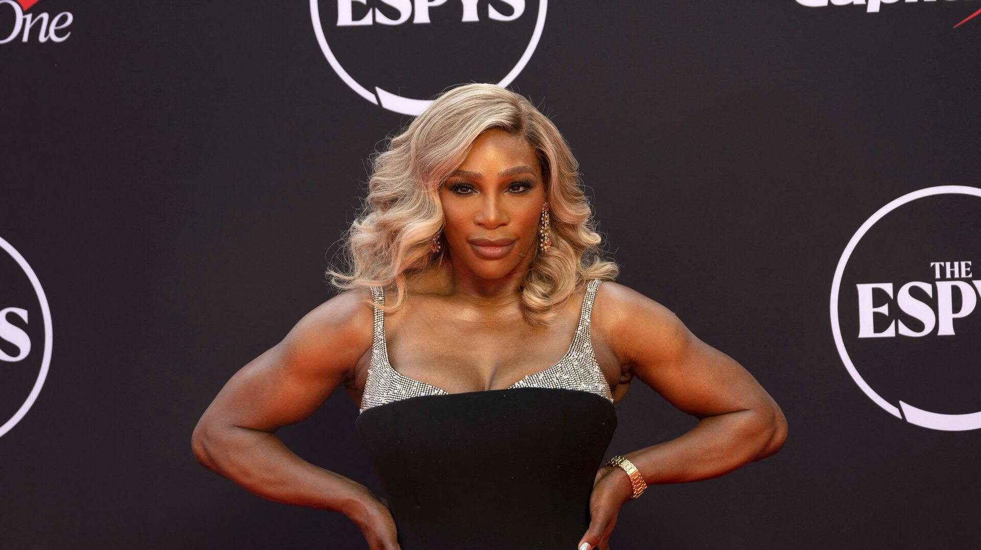 Serena Williams til ESPY Awards i L.A. 11. juli. Måneden før var hun i Billund.