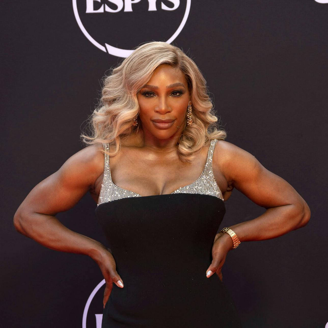 Serena Williams til ESPY Awards i L.A. 11. juli. Måneden før var hun i Billund.