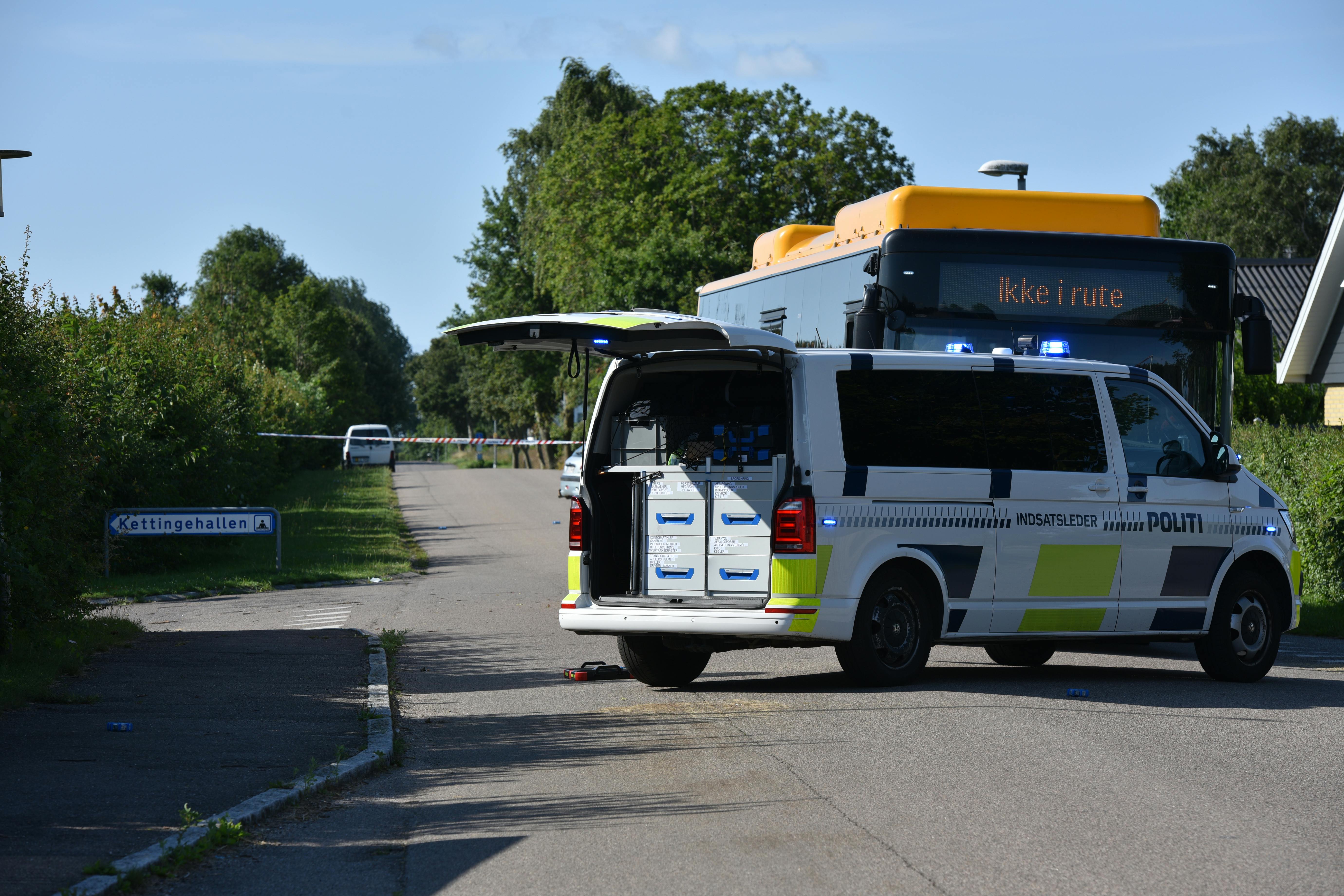 Kvinden blev påkørt af bussen her.