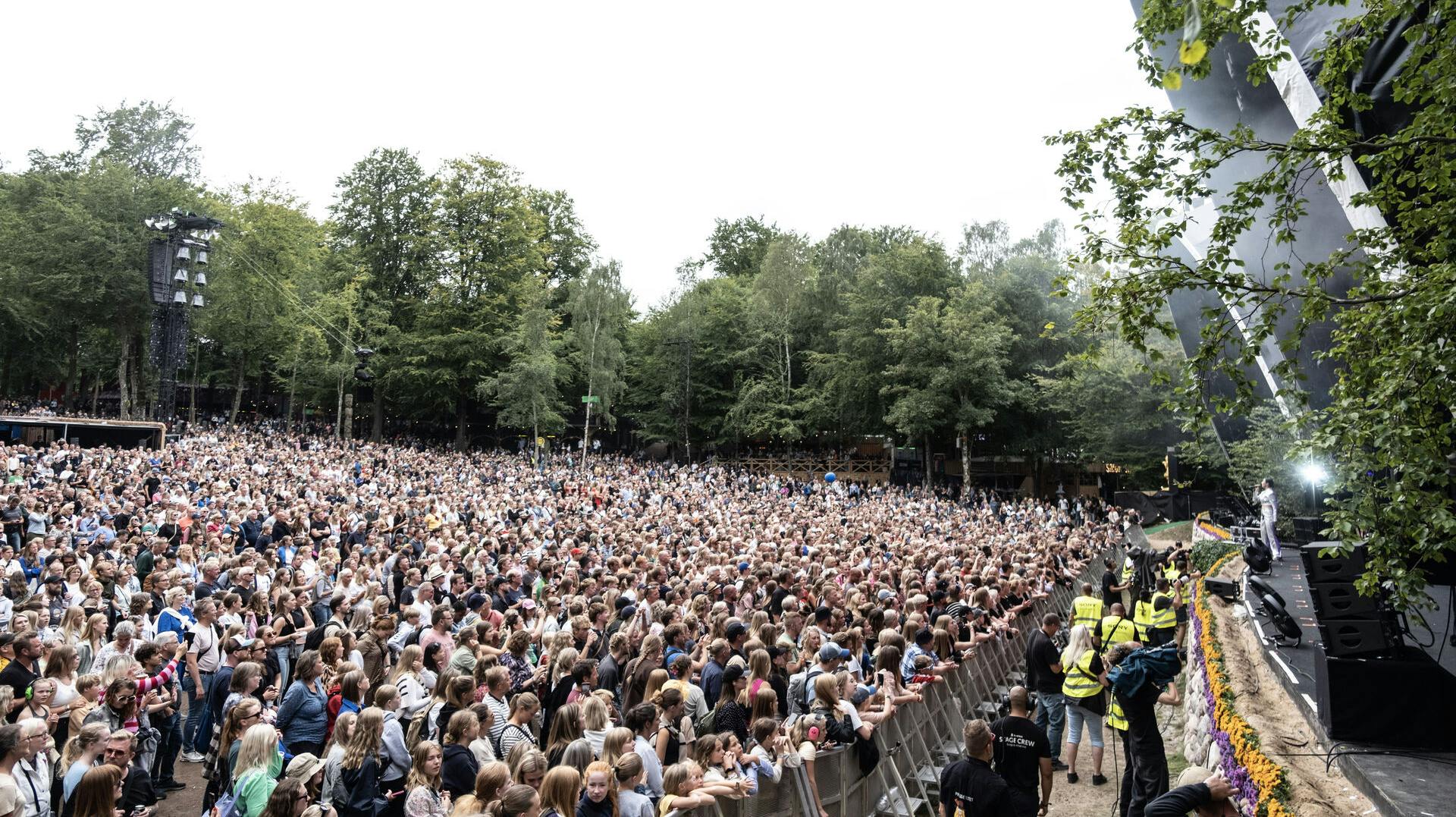 Drew Sycamore spiller på Bøgescenen på Smukfest søndag den 6. august 2023.. (Foto: Helle Arensbak/Ritzau Scanpix)