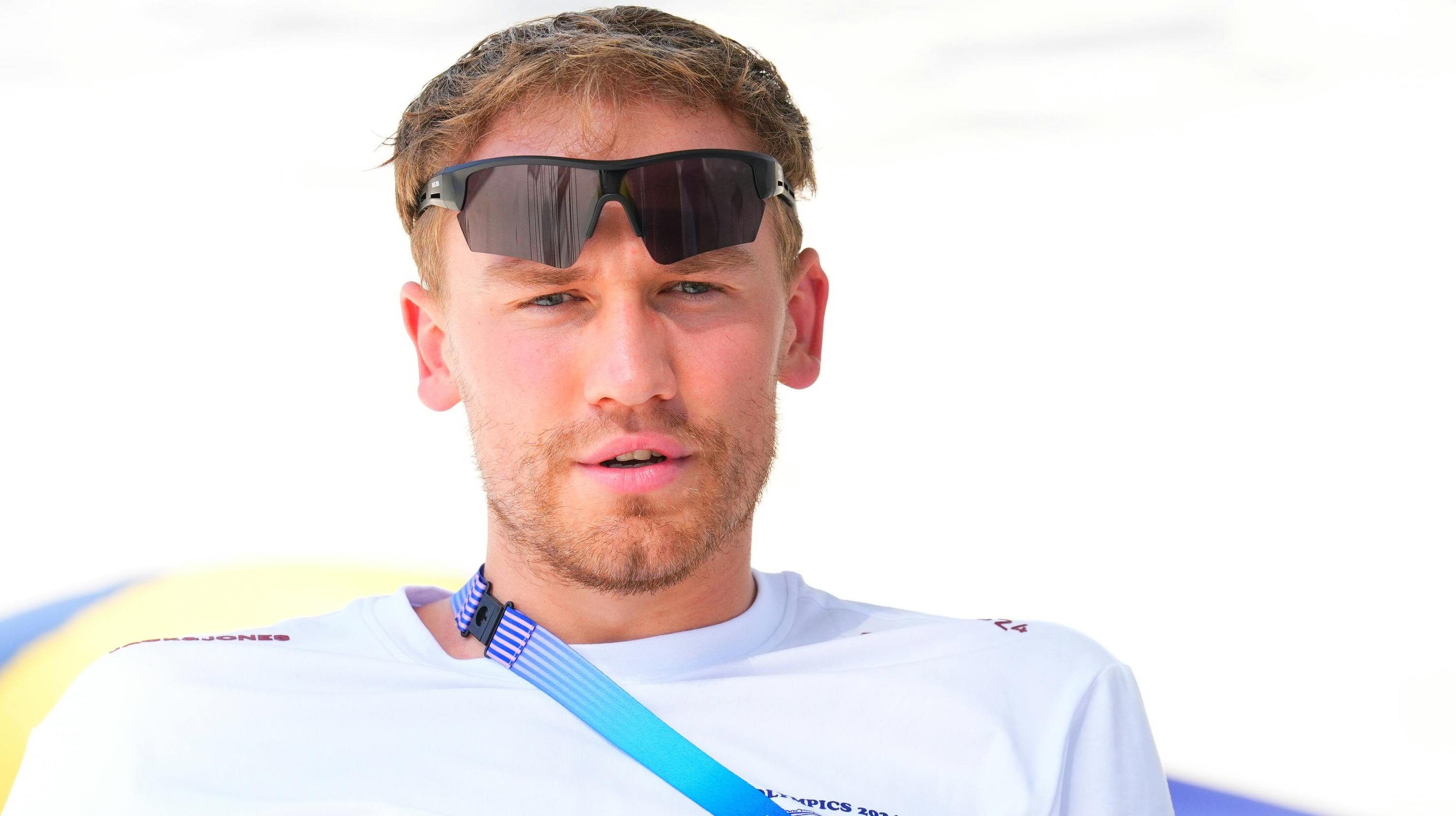 Simon Pytlick får ikke selskab af familien under OL. 