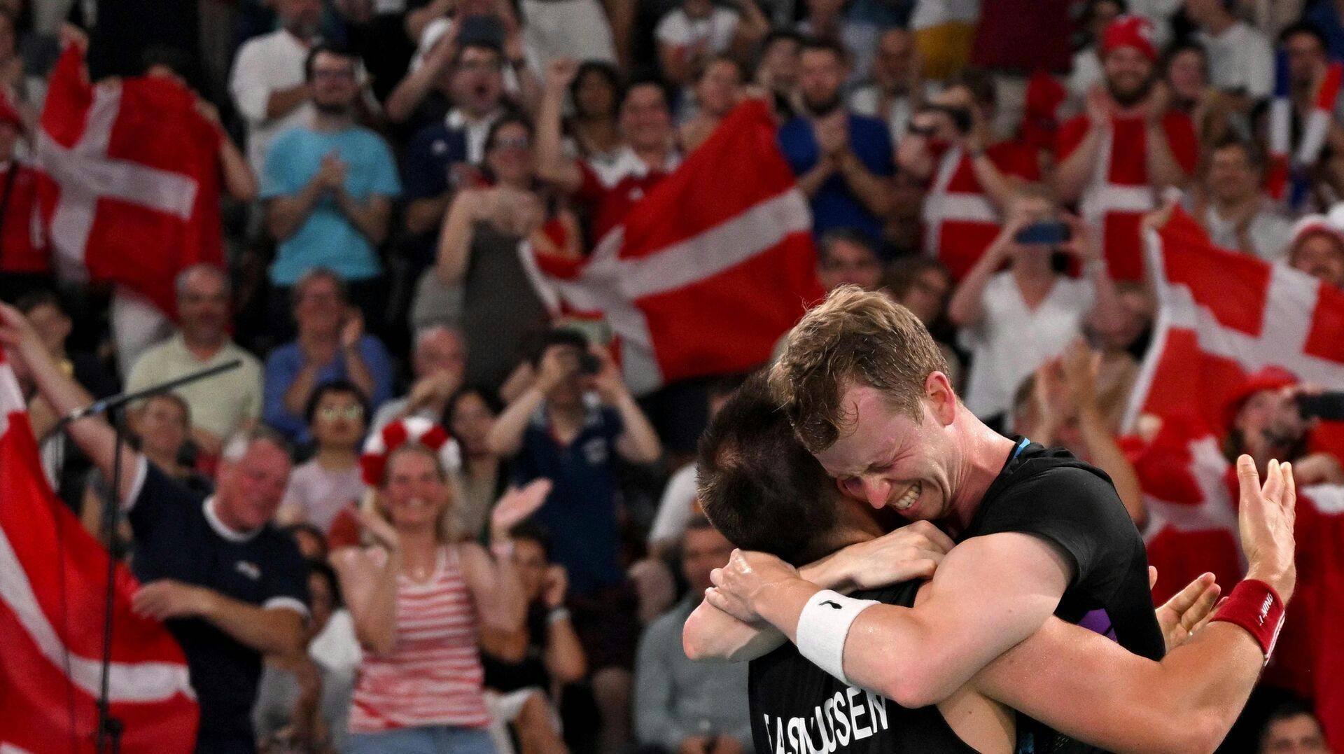 Anders Skaarup og Kim Astrup var lykkelige efter sejren. 