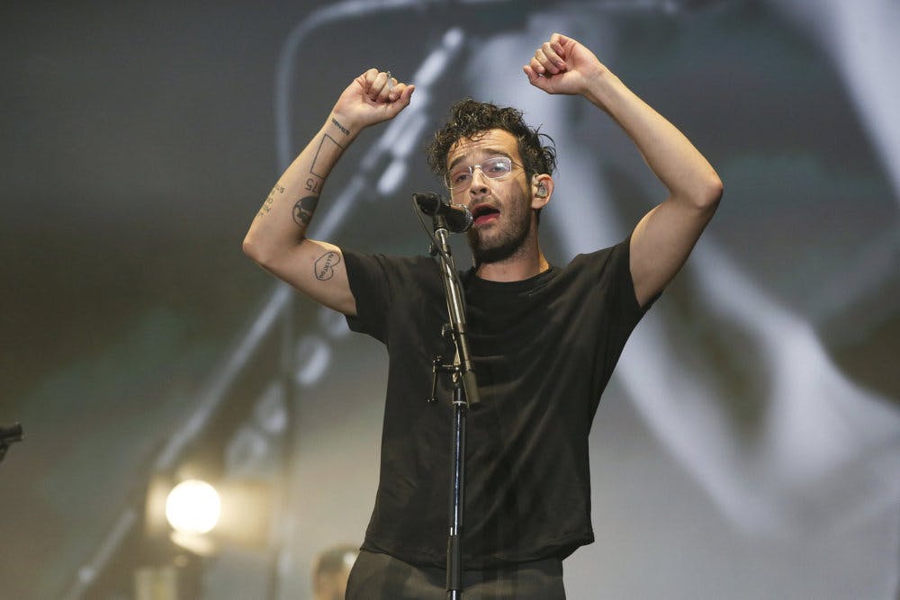 Forsanger i The 1975, Matty Healy, ses her til en koncert i Austin, Texas den 14. oktober 2023 på musikfestivalen Austin City Limits Music Festival.&nbsp;&nbsp;