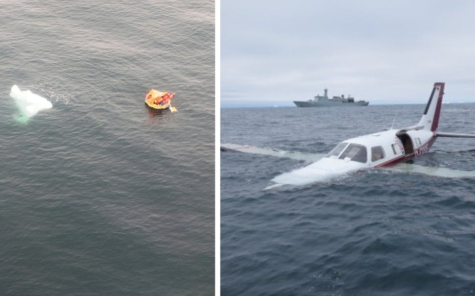 Mandag fik Arktisk Kommando et MAYDAY-kald fra to piloter, der var ved at styrte i havet ud for det sydlige Grønland.&nbsp;