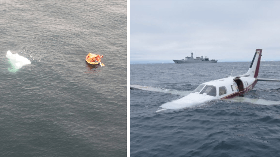 Mandag fik Arktisk Kommando et MAYDAY-kald fra to piloter, der var ved at styrte i havet ud for det sydlige Grønland. 