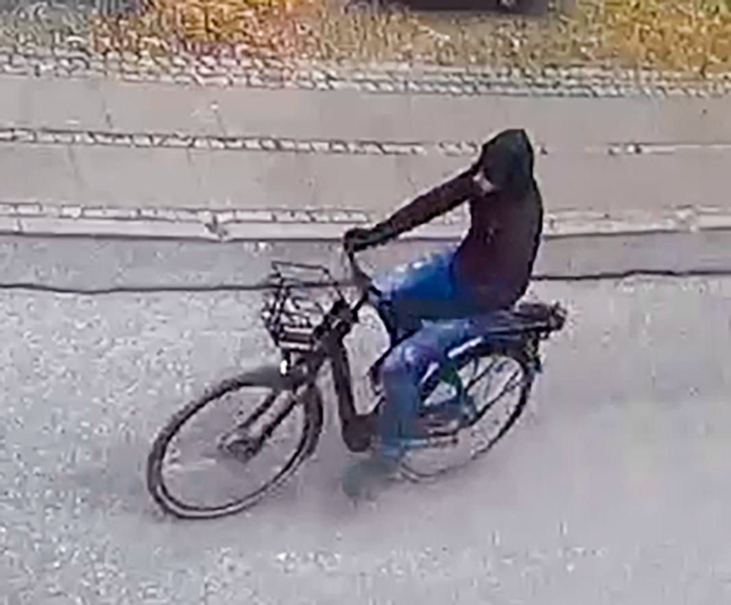 Her ses cyklen, som politiet er interesseret i.