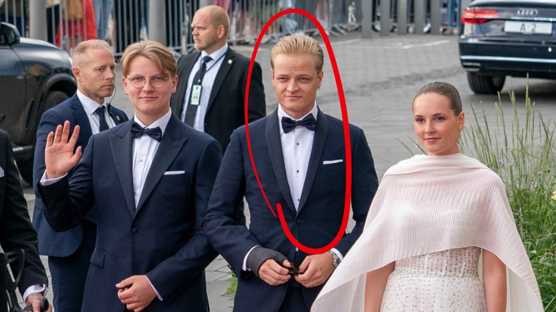 Marius Borg Høiby, 27, ses her sammen med sine halvsøskende, prinsesse Ingrid Alexandra, 20, og prins Sverre Magnus, 18.