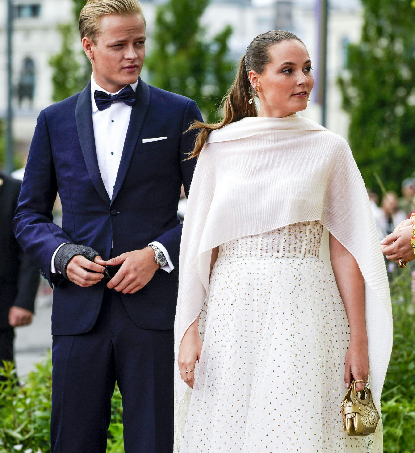 Kronprinsesse Mette-Marits søn Marius Borg Høiby blev i weekenden anholdt. Her ses han med prinsesse Ingrid Alexandra ved en tidligere lejlighed.