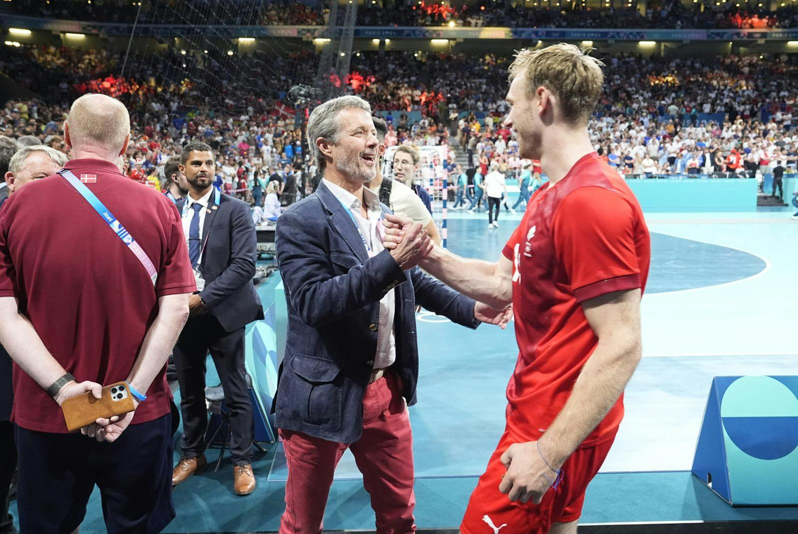 Kong Frederik var ællevild, da de danske håndboldherrer hev OL-guldet sikkert hjem.