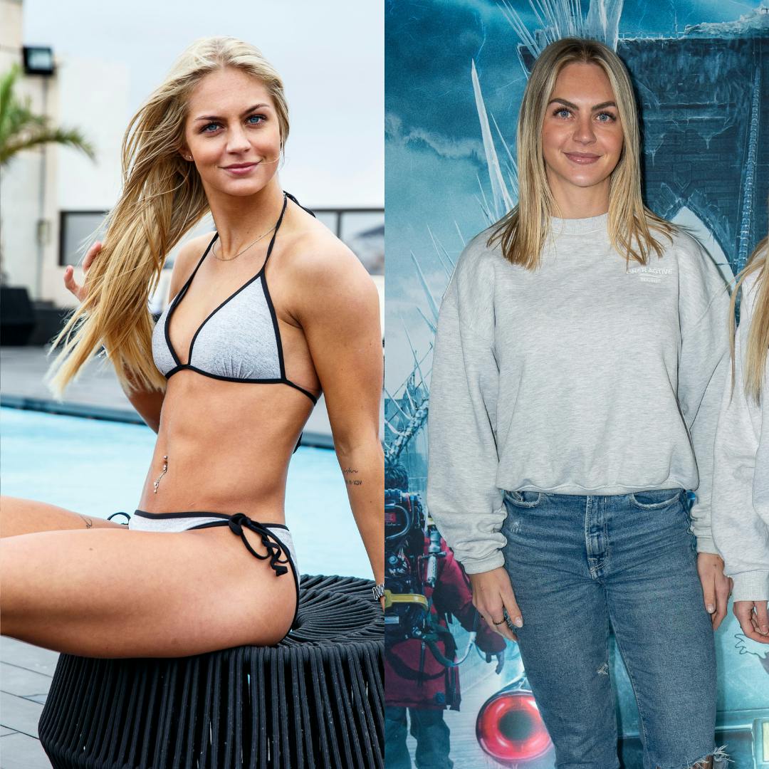 Ida Søjborg i "Love Island" i 2018 og til filmpremiere i 2024.