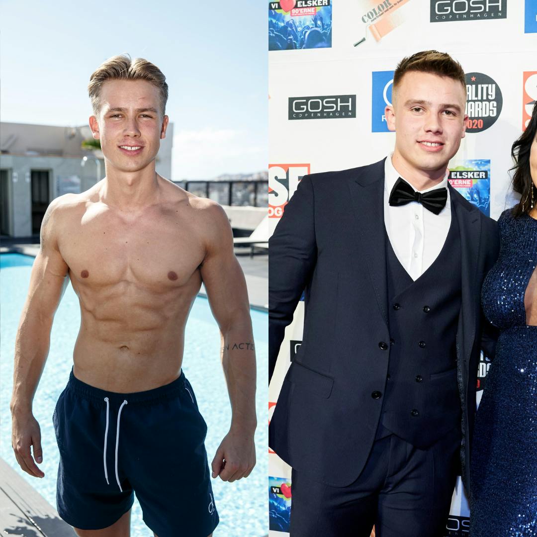 Jonas Korsgaard i "Love Island" i 2018 og til Reality Awards 2020.