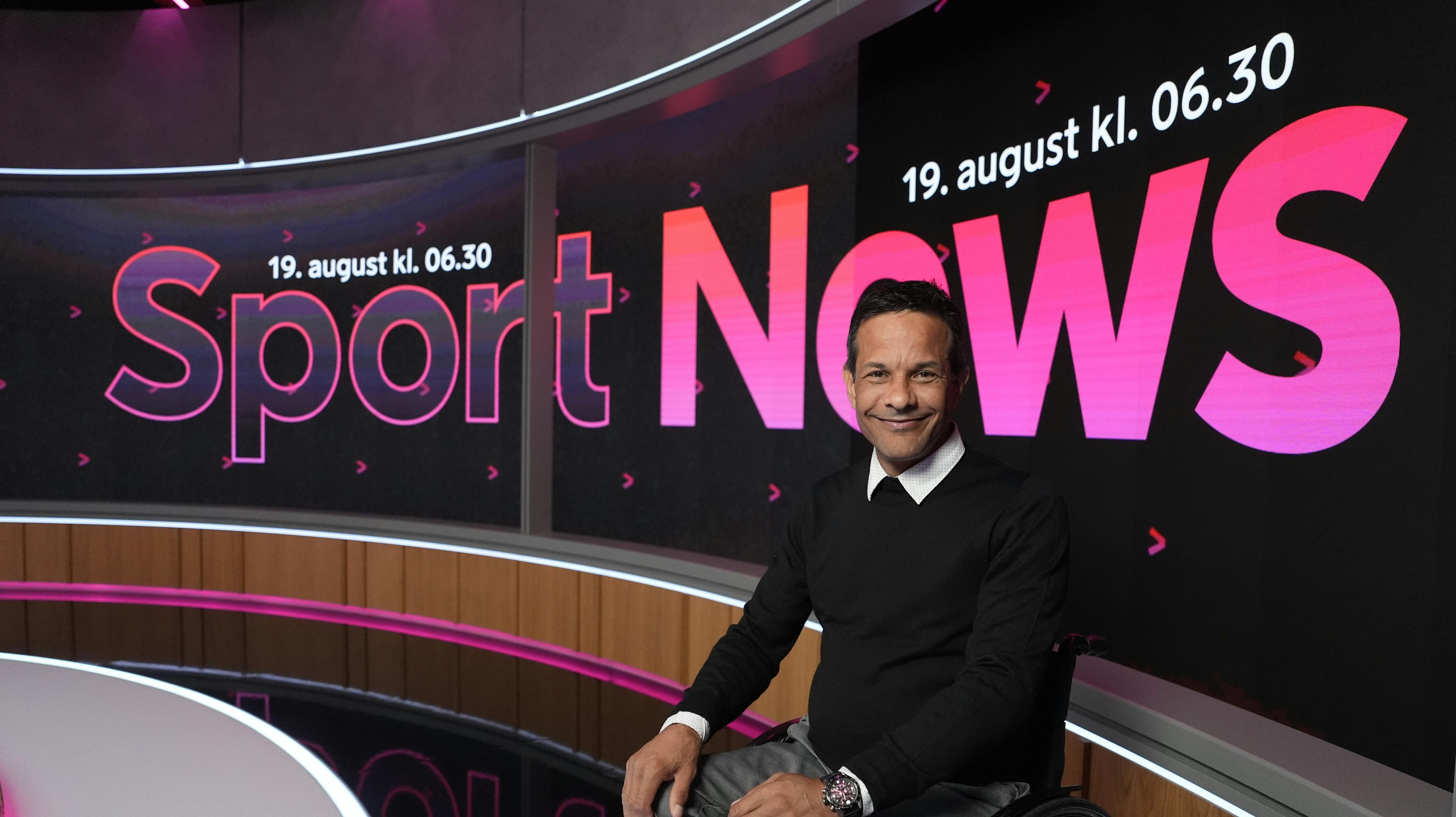 Her ses den tidligere racerkører Jason Watt til pressedag for Viaplays helt nye nyhedssportskanal, Viaplay Sport News.