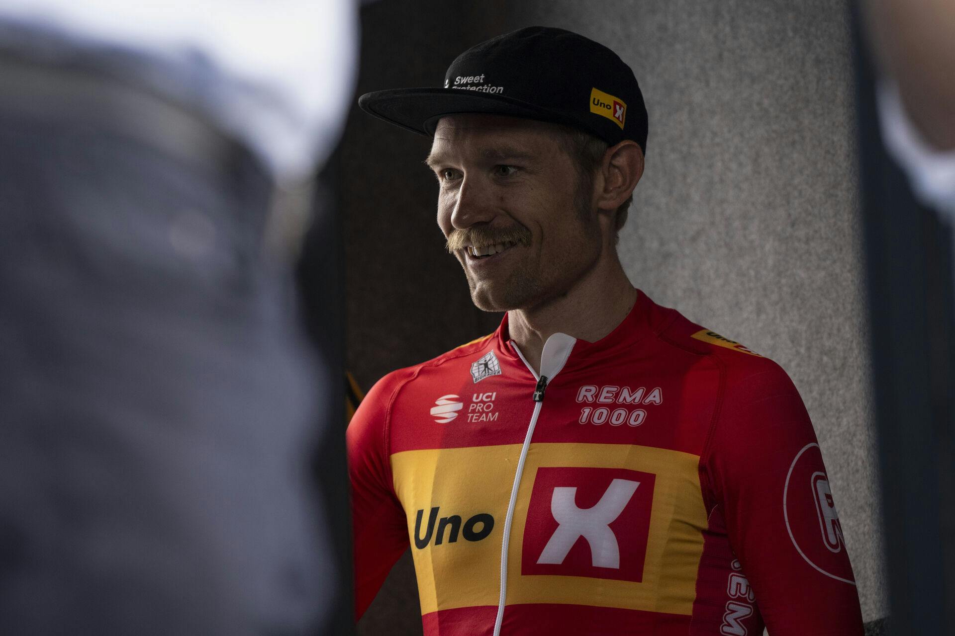 Magnus Cort Nielsen fra UNO-X Mobility efter anden etape i PostNord Danmark Rundt fra Ringkøbing til Vejle, torsdag den 15. august 2024.