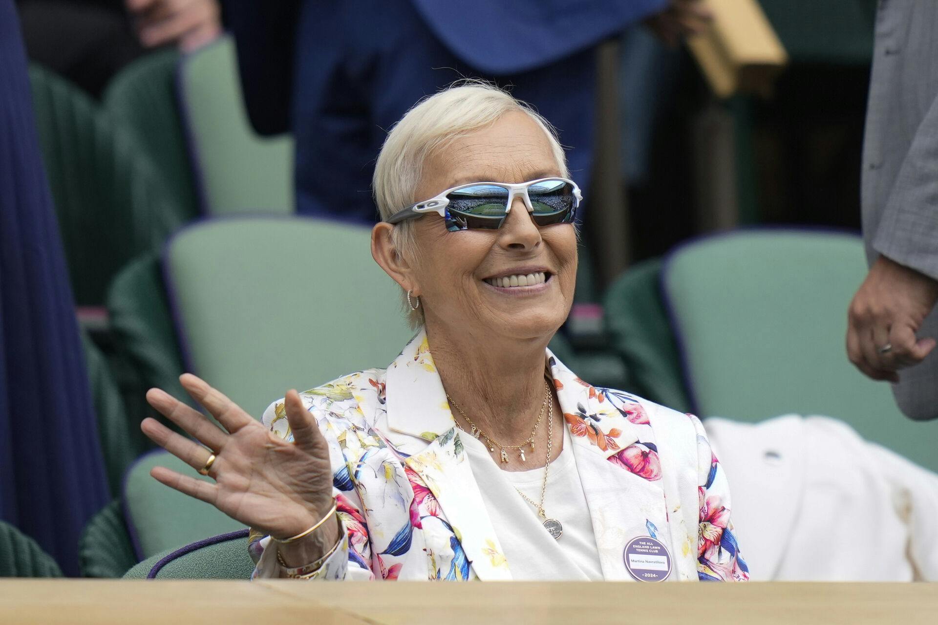 Martina Navratilova under Wimbledon tidligere på sommeren.&nbsp;