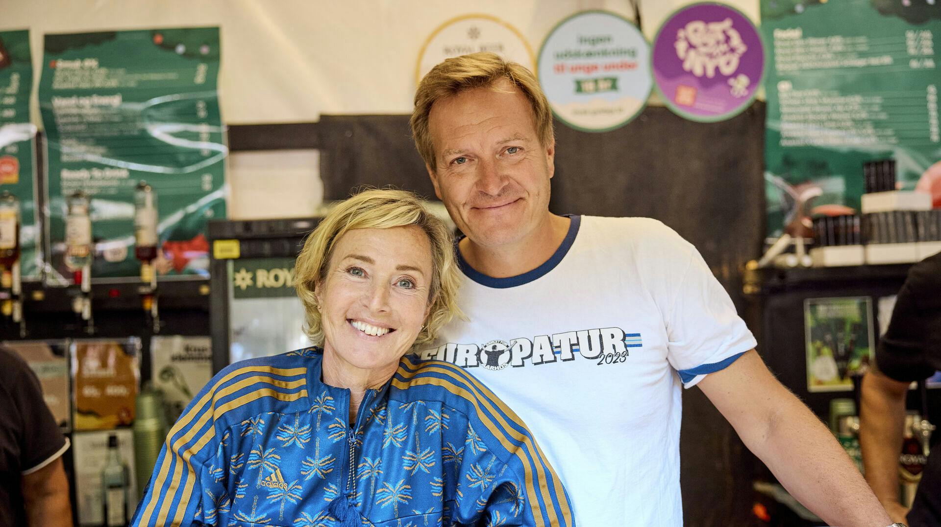 Rasmus Tantholdt og Natasja Crone har haft en festlig sommer. Her er de på Smukfest i Skanderborg.