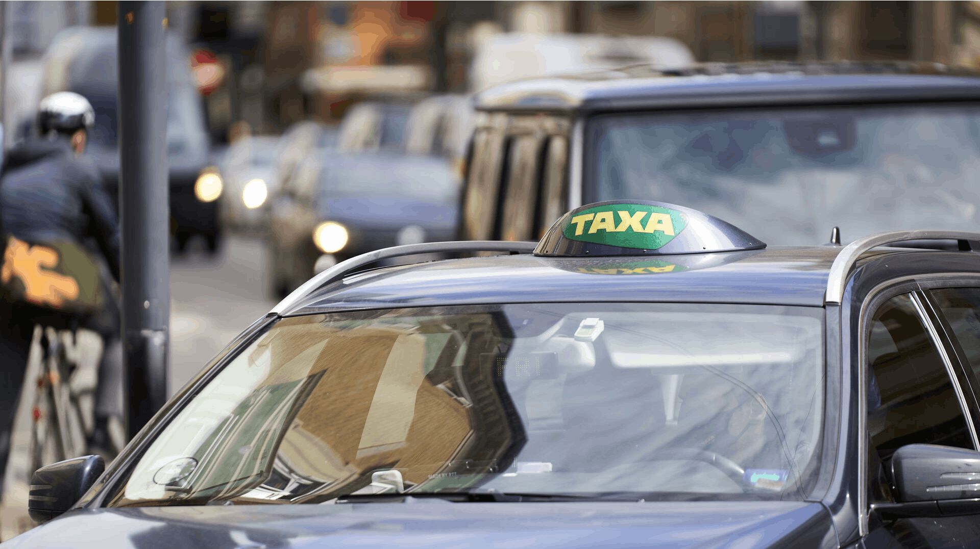 Taxi på Kongens Nytorv i København fredag den 28. maj 2021