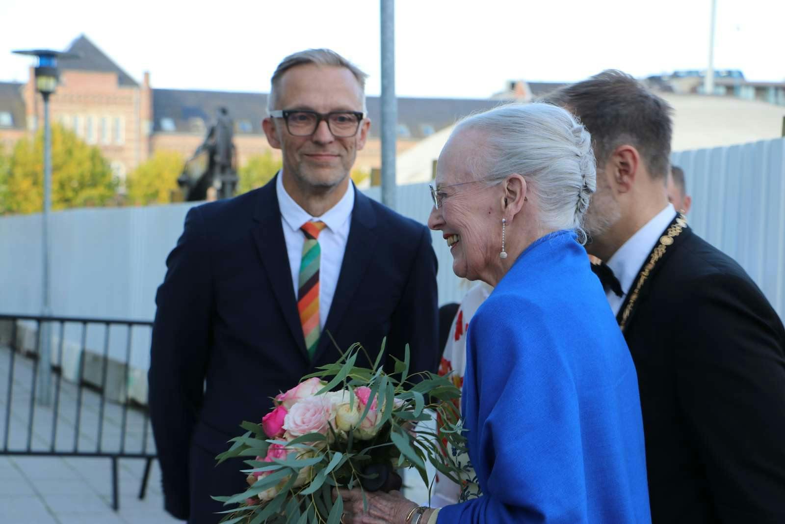 Dronning Margrethe ankom tidligere fredag til Musikhuset i Aarhus, hvor hun officielt satte gang i årets Aarhus Festuge.