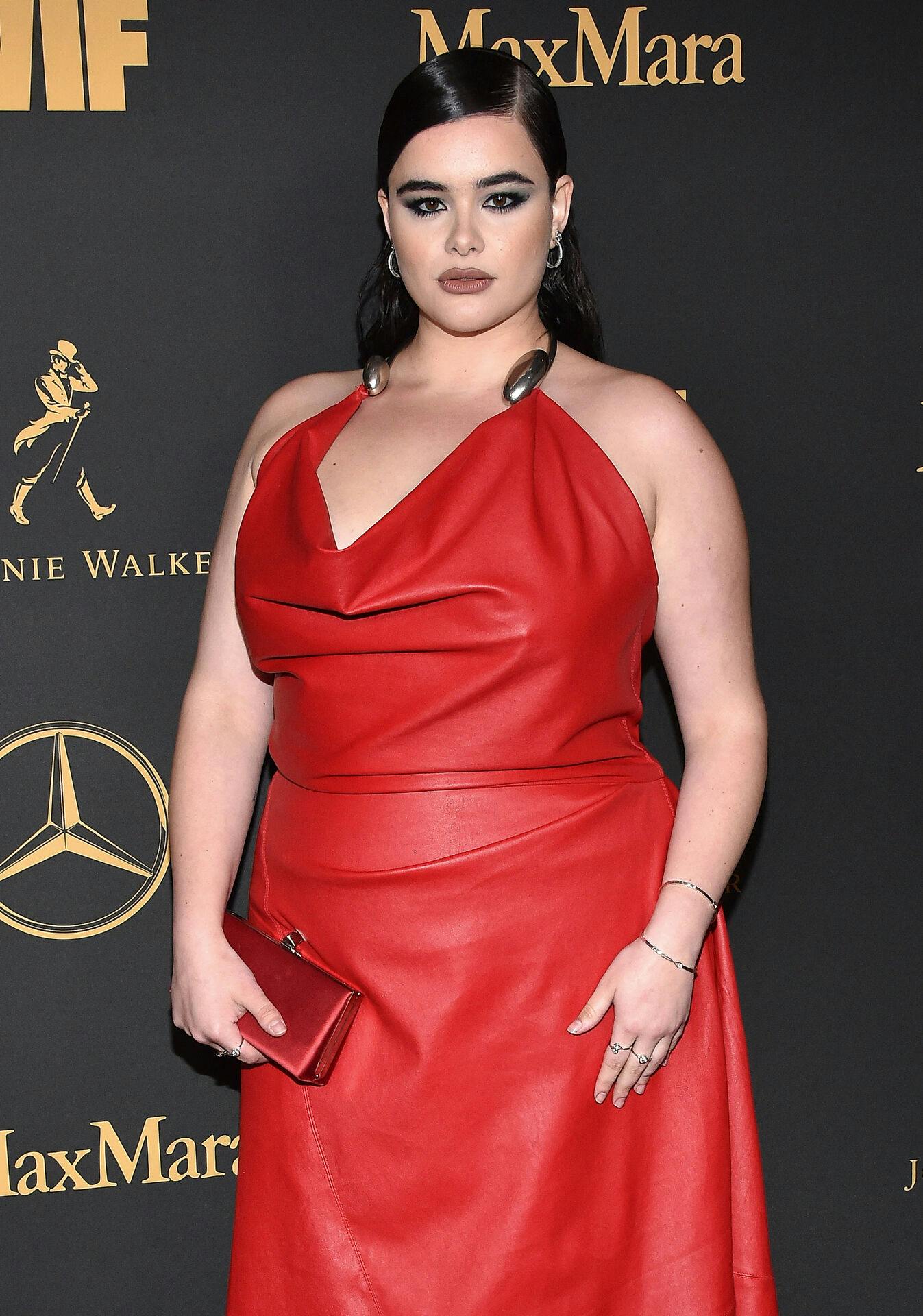 US model Barbie Ferreira arrives for the 16th annual Women in Film (WIF) Oscar party at the NeueHouse Hollywood, in Hollywood, on March 10, 2023. LISA O'CONNOR / AFP