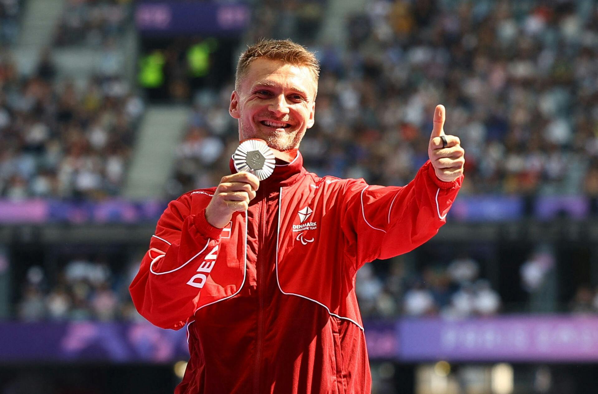 Sådan så det ud, da Daniel Wagner vandt sin første OL-sølvmedalje ved PL-legene i Paris i weekenden. Mandag har han vundet endnu en sølvmedalje.