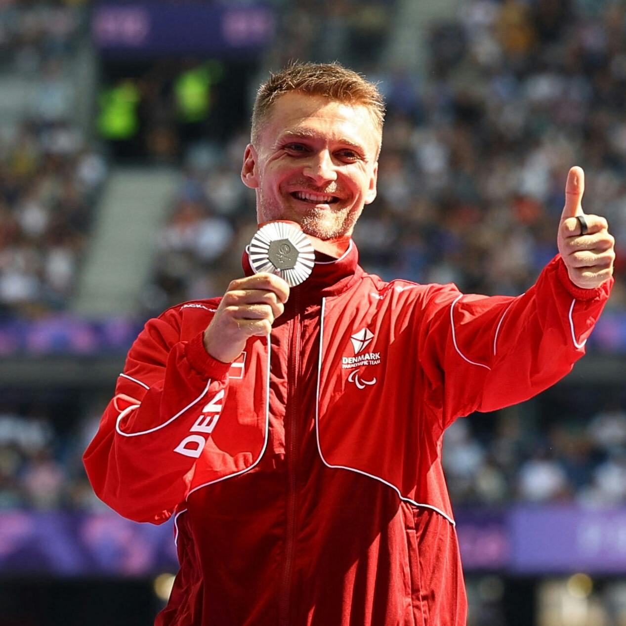 Sådan så det ud, da Daniel Wagner vandt sin første OL-sølvmedalje ved PL-legene i Paris i weekenden. Mandag har han vundet endnu en sølvmedalje.