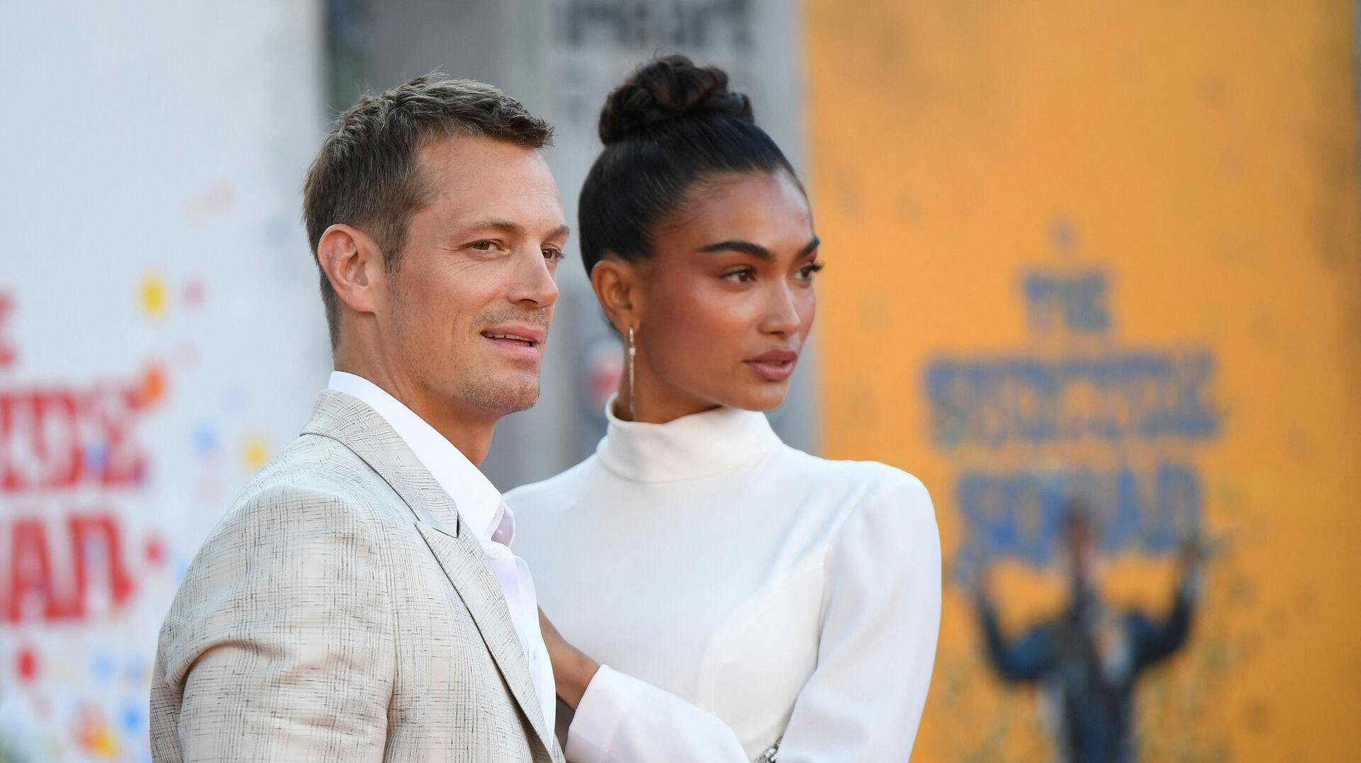 US/Swedish actor Joel Kinnaman and his partner Kelly Gale arrive for the premiere of "The Suicide Squad" at the Regency Village theatre in Westwood, California on August 2, 2021. Robyn Beck / AFP