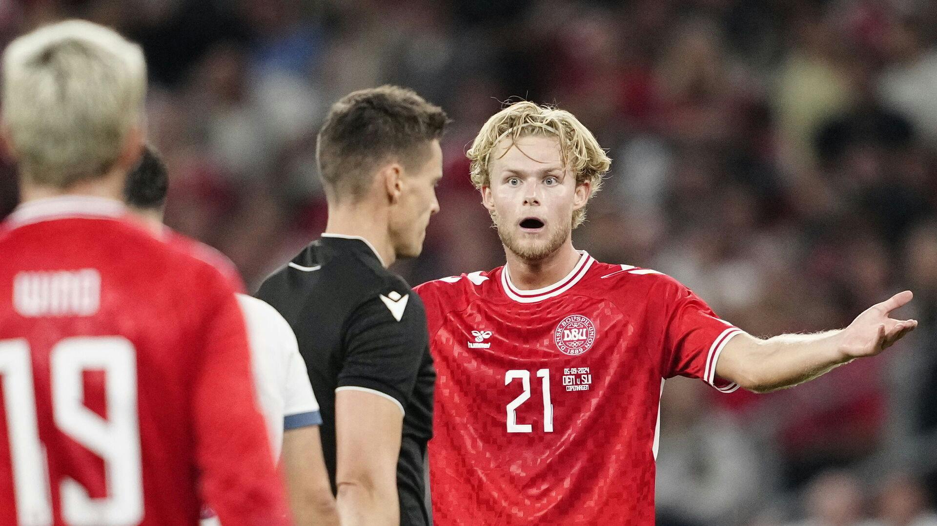 Morten Hjulmand er en af tre mand, som må bytte en plads i startopstillingen ud med en bænkplads til aftenens landskamp mod Serbien.