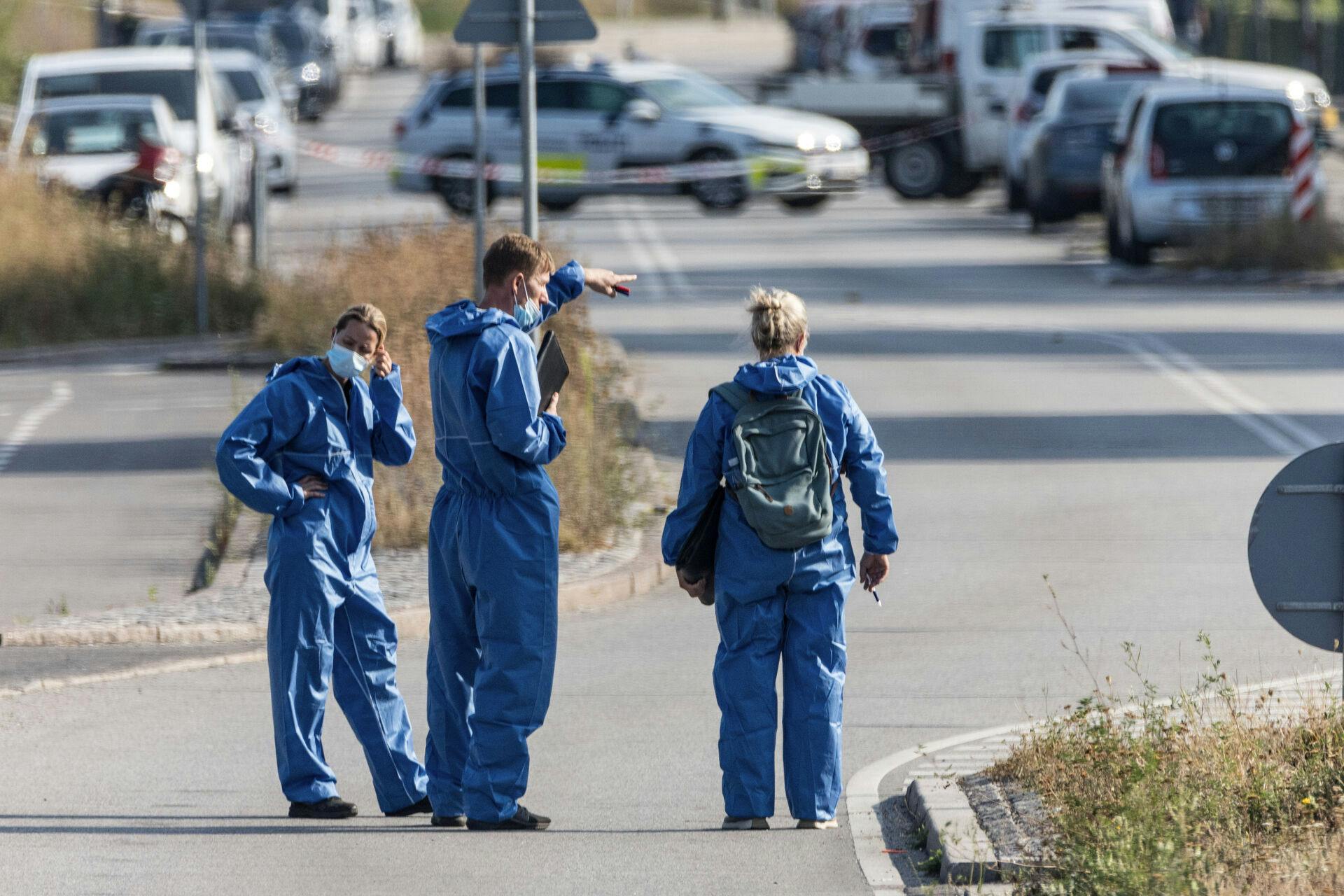 Politiet arbejdede på stedet i Vigerslev søndag.