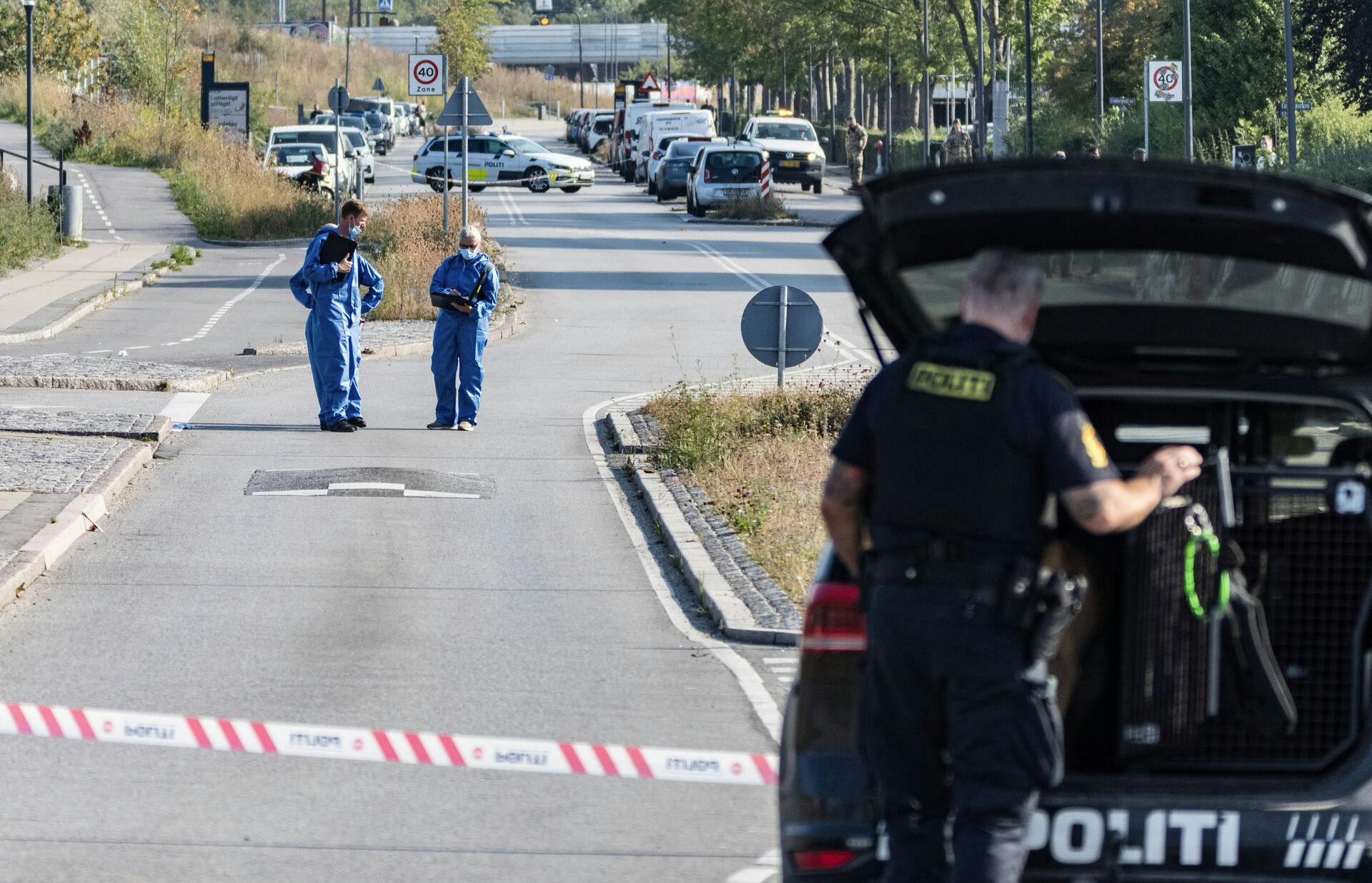 Politiet var til stede ved Kulbanevej i forbindelse med knivstikkeriet.