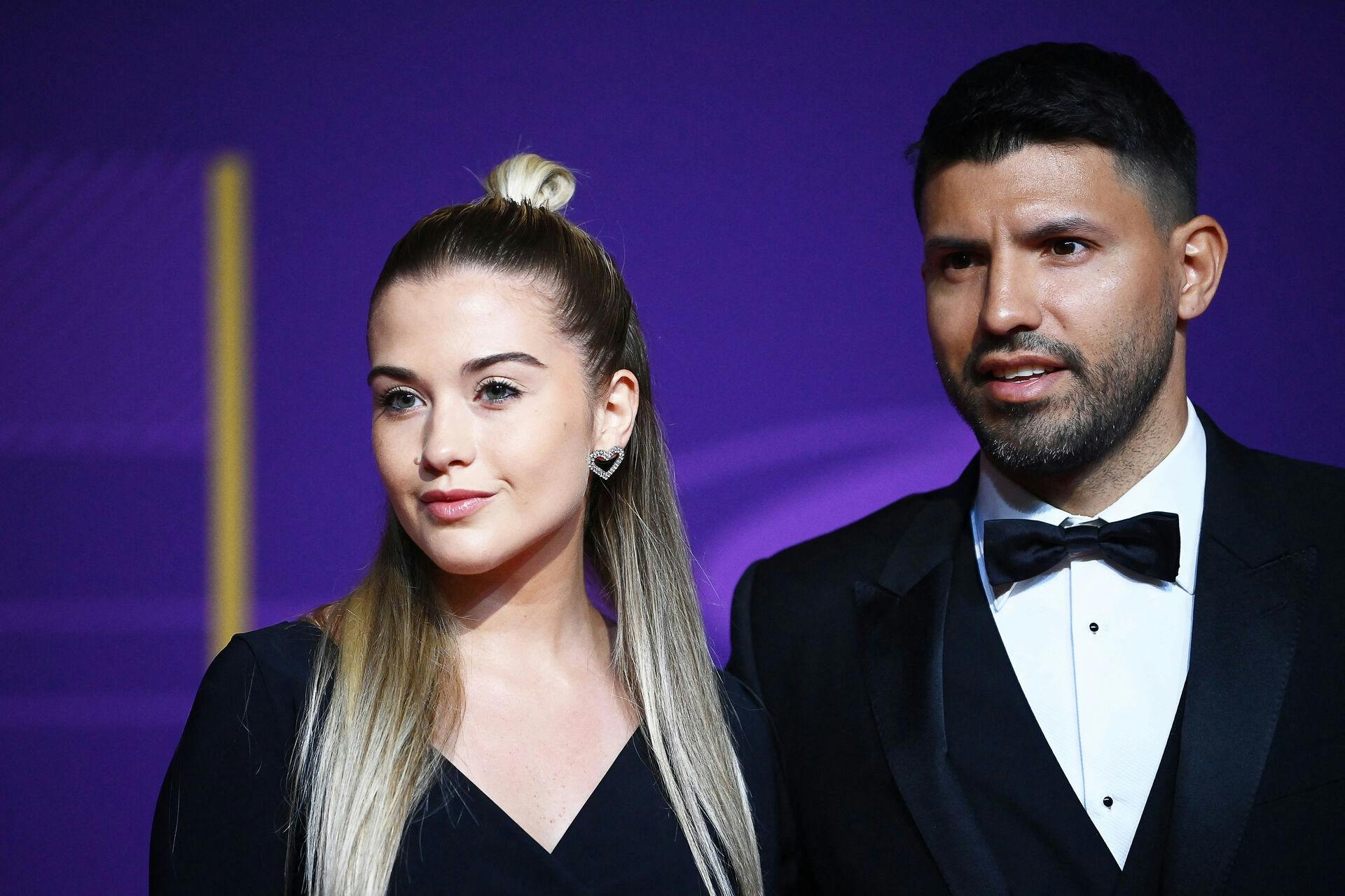 Sergio Agüero og kæresten Sofia Calzetti.