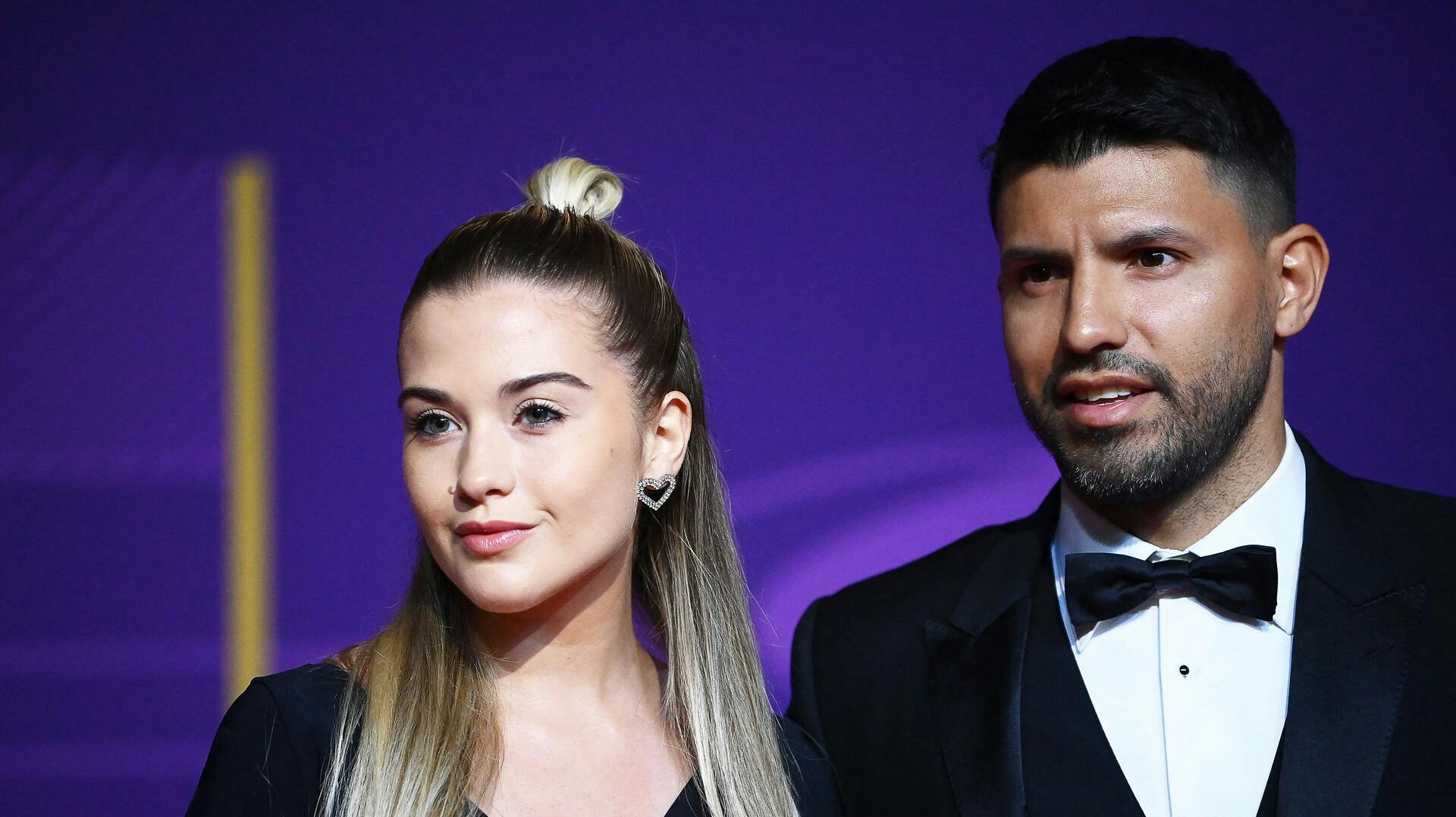 Sergio Agüero og kæresten Sofia Calzetti.