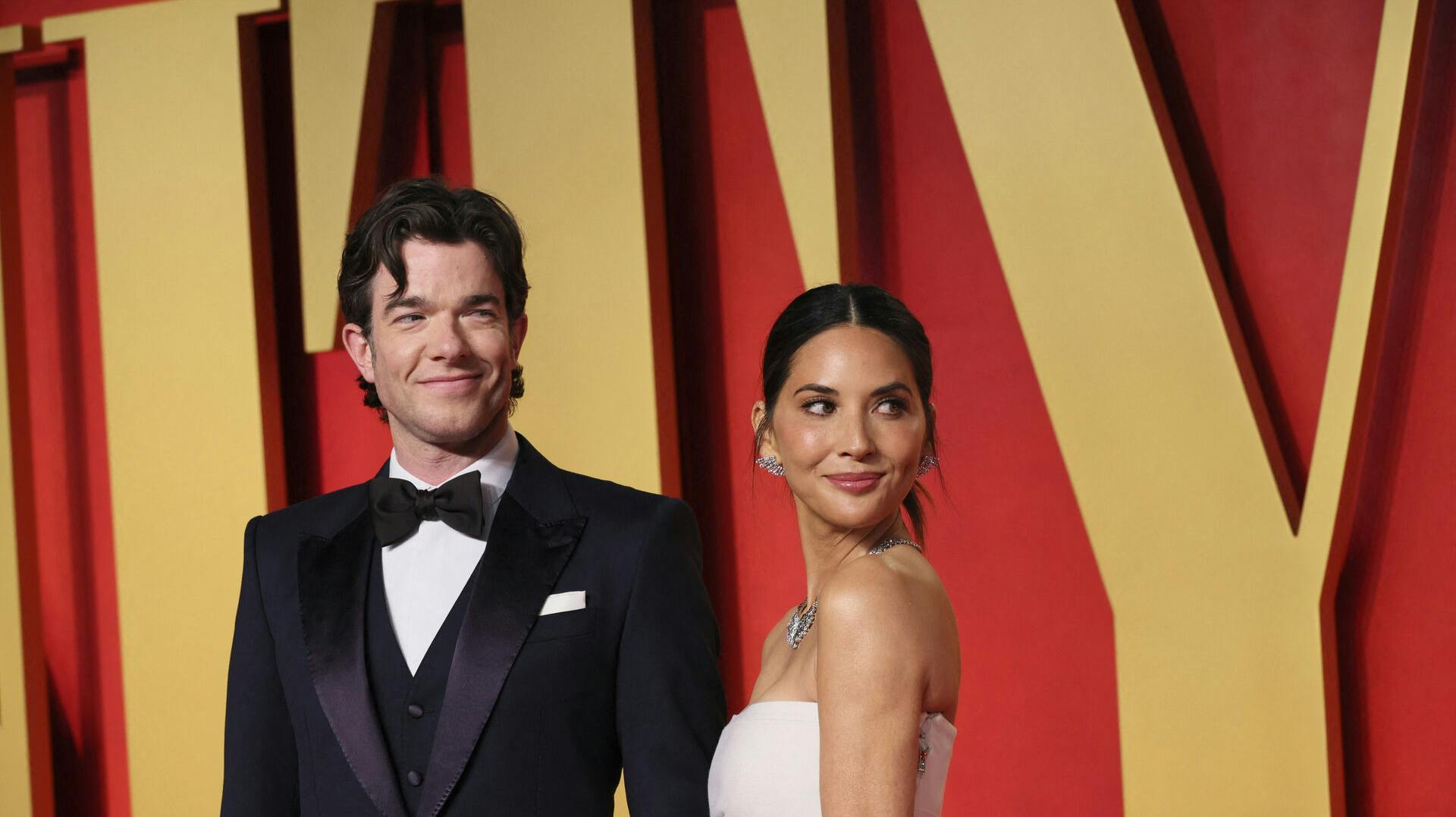 John Mulaney and Olivia Munn arrive at the Vanity Fair Oscar party after the 96th Academy Awards, known as the Oscars, in Beverly Hills, California, U.S., March 10, 2024. REUTERS/Danny Moloshok
