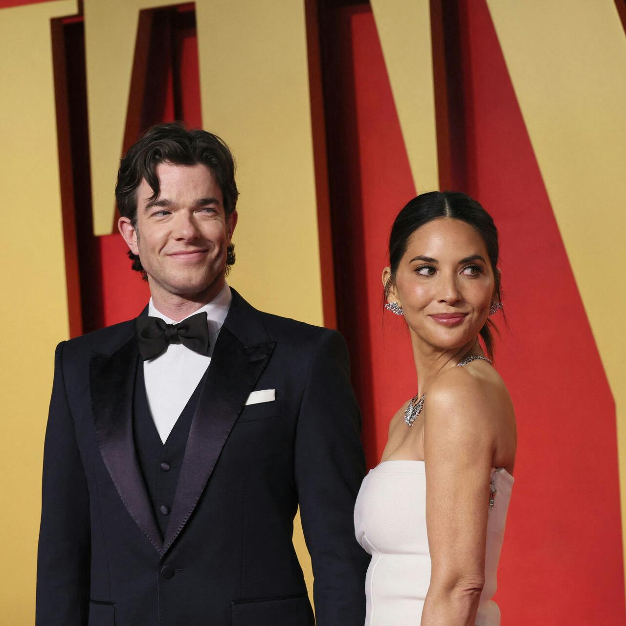 John Mulaney and Olivia Munn arrive at the Vanity Fair Oscar party after the 96th Academy Awards, known as the Oscars, in Beverly Hills, California, U.S., March 10, 2024. REUTERS/Danny Moloshok