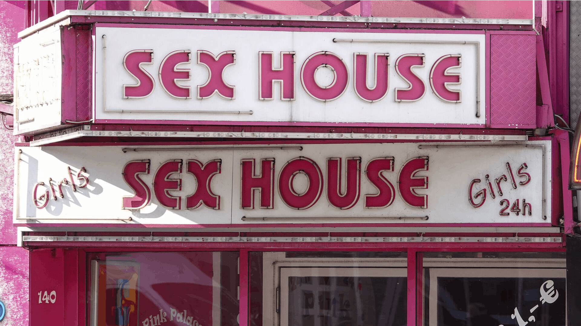 30 April 2020, Hamburg: The entrance to a closed brothel on the Reeperbahn on St. Pauli. Sex workers are being hit hard by the corona crisis, according to several advice centres. Photo by: Bodo Marks/picture-alliance/dpa/AP Images