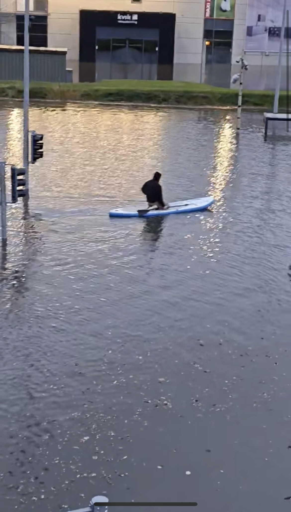 Det vilde vejr oversvømmede store dele af Esbjerg fredag.