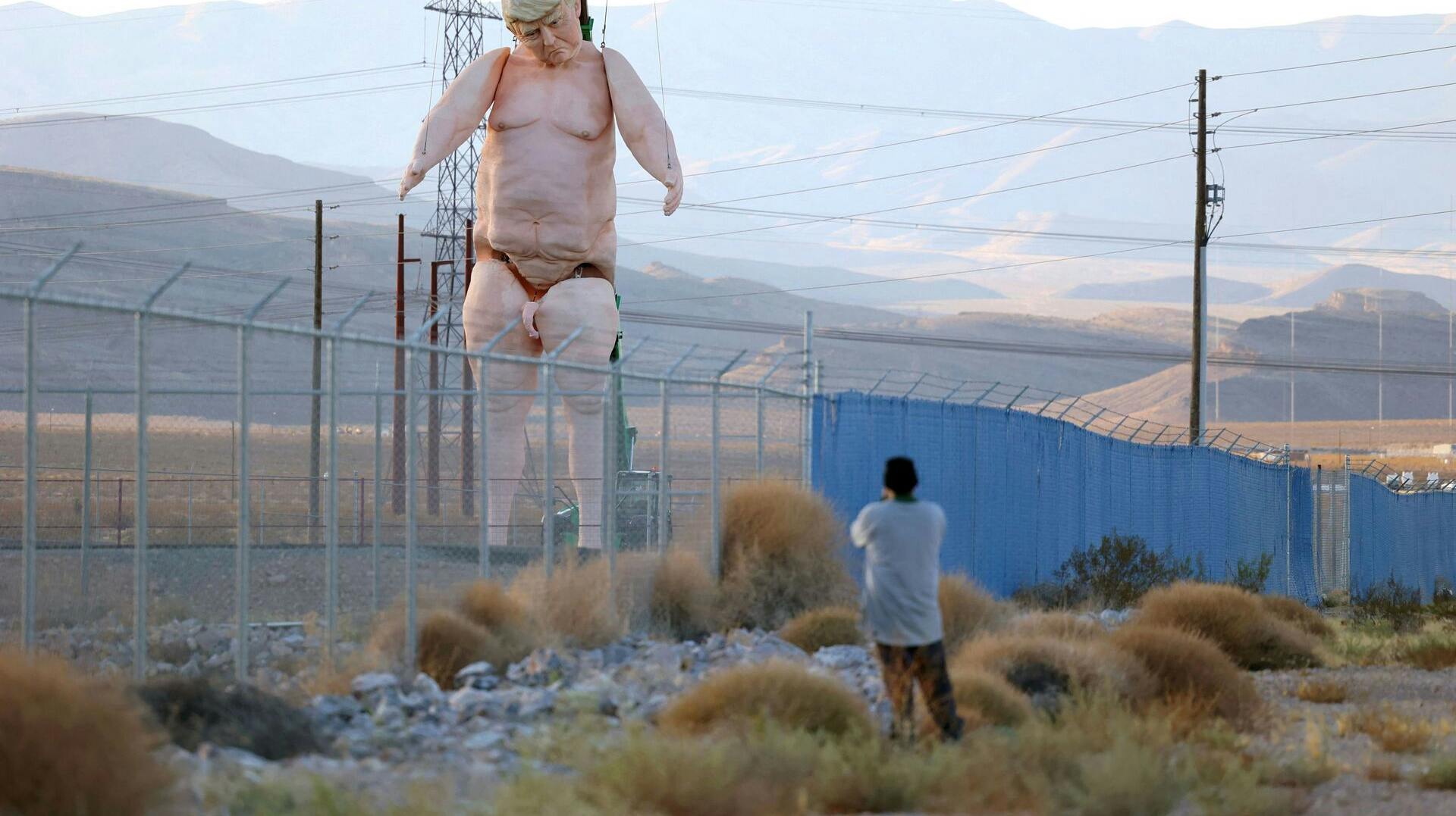 Det er dette syn, der mødter bilister på den såkaldte Interstate 15 nord for Las Vegas, Nevada.