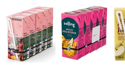 Juice og multifrugtdrik tilbagekaldes.