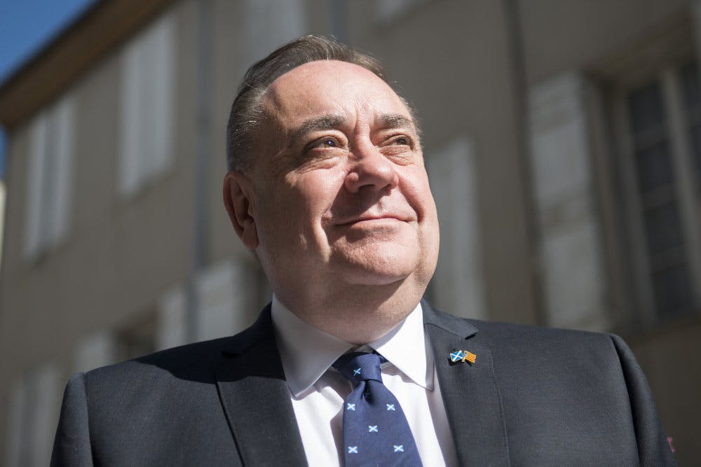 Alex Salmond, toneangivende nationalist i Skotland, er ifølge britiske medier død. Han blev 69 år. (Arkivfoto).